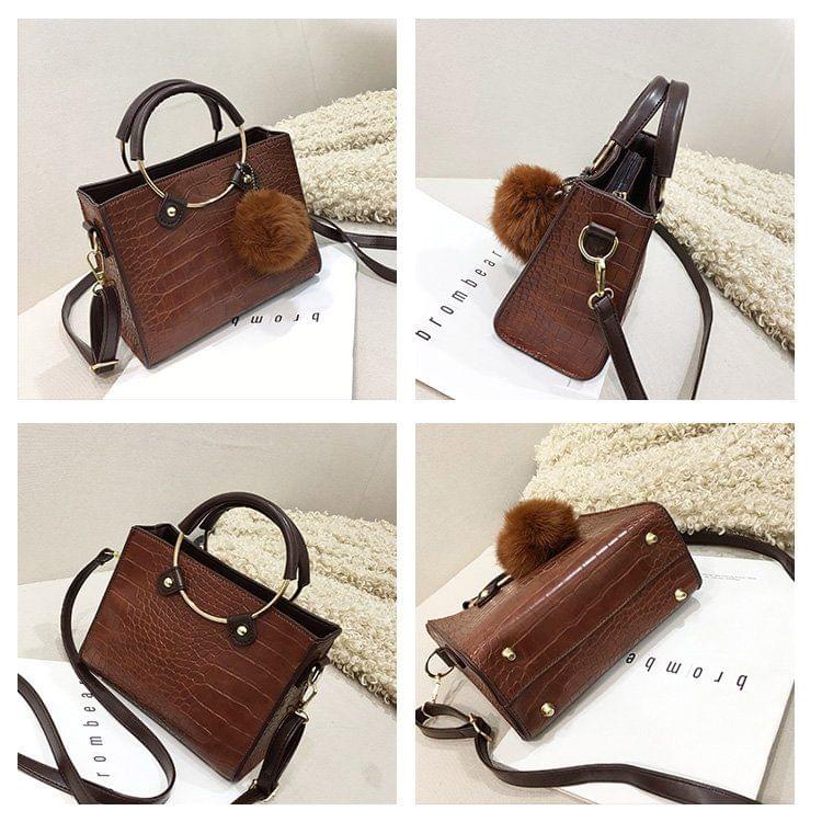 Leisure Fashion PU Leather Slant Shoulder Bag(Wine Red)