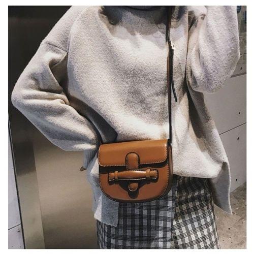 Leisure Fashion PU Leather Slant Shoulder Bag (Brown)
