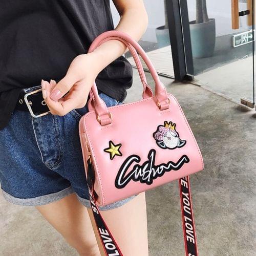Leisure Fashion PU Leather Slant Shoulder Bag Handbag(Pink)