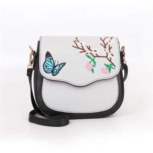 Leisure Fashion PU Leather Slant Shoulder Bag (Grey)