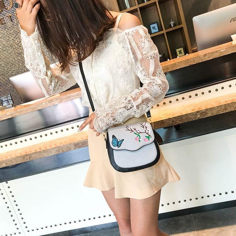 Leisure Fashion PU Leather Slant Shoulder Bag (Grey)
