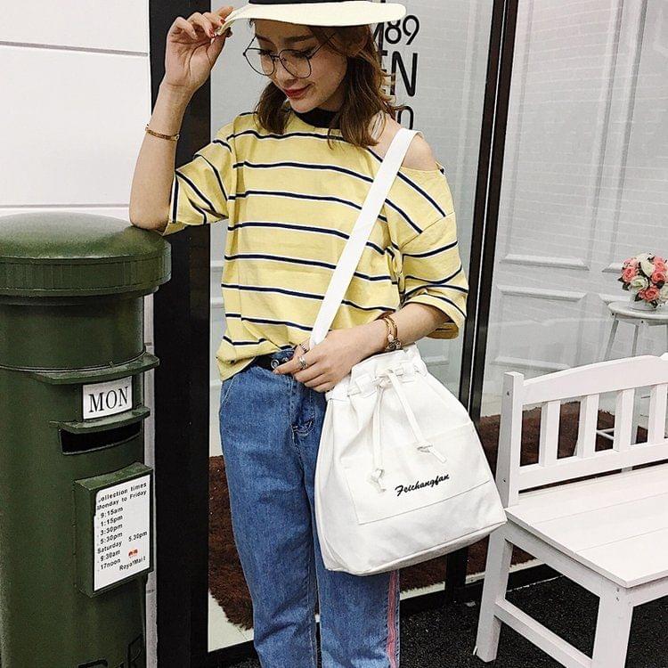 Leisure Fashion Slant Shoulder Bag (White)
