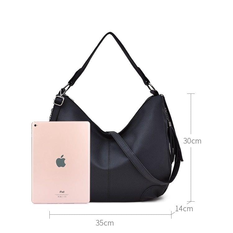 Fashion PU Shoulder Bag Ladies Handbag Messenger Bag (Black)