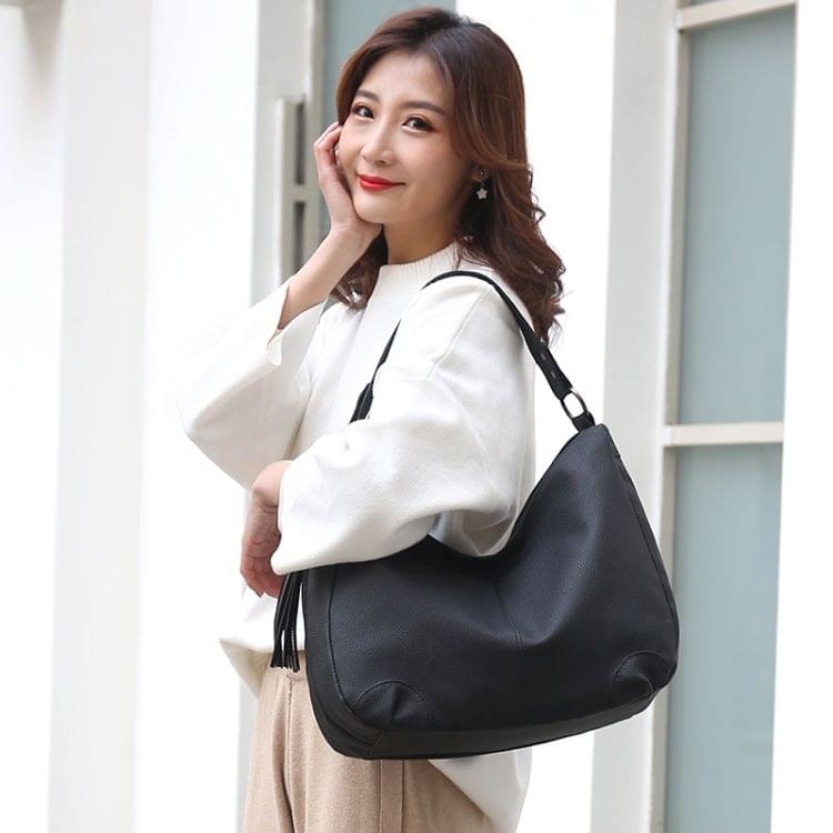 Fashion PU Shoulder Bag Ladies Handbag Messenger Bag (Black)