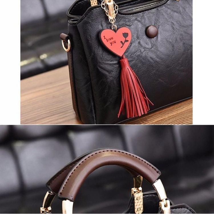 Leisure Fashion PU Slant Shoulder Bag Handbag(Pink)