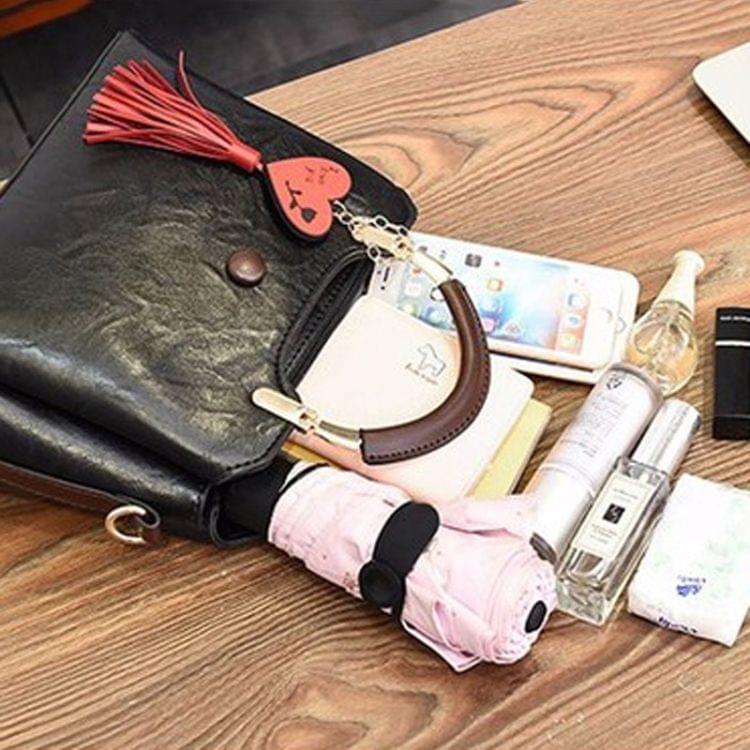 Leisure Fashion PU Slant Shoulder Bag Handbag(Pink)