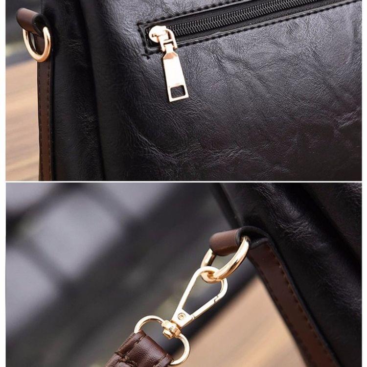 Leisure Fashion PU Slant Shoulder Bag Handbag(Pink)