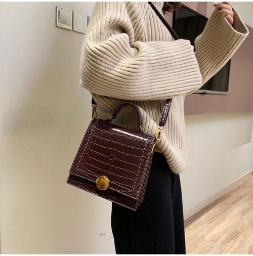 Casual PU Shoulder Bag Ladies Handbag Messenger Bag (Wine Red)