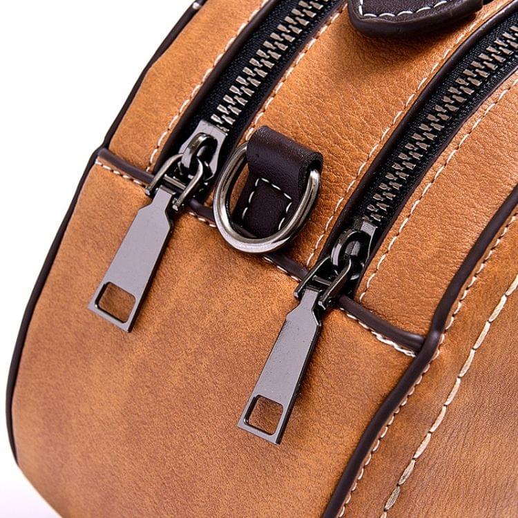 Leisure Fashion PU Slant Shoulder Bag Handbag(Brown)