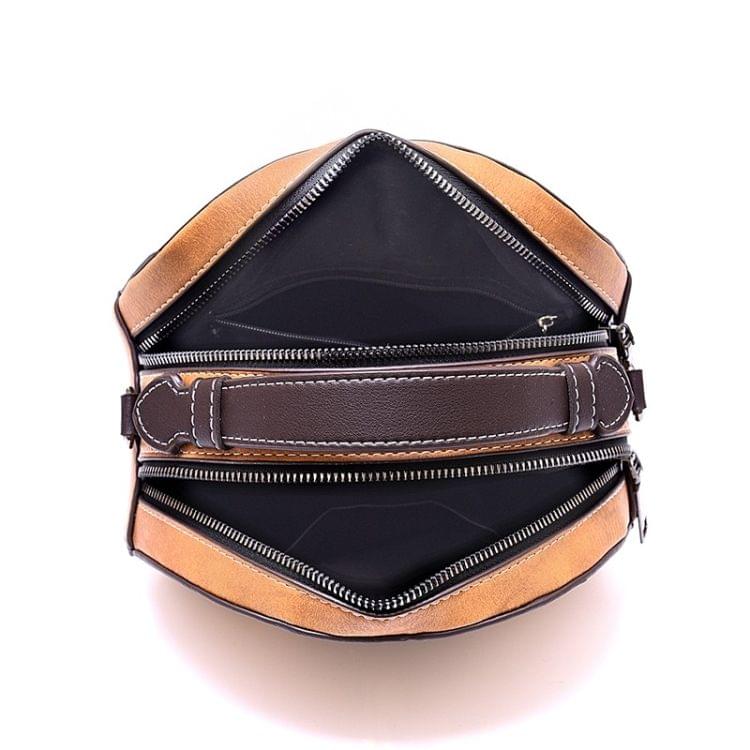 Leisure Fashion PU Slant Shoulder Bag Handbag(Brown)