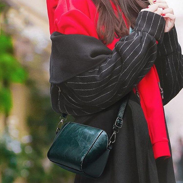 Leisure Fashion PU Leather Slant Shoulder Bag (Green)