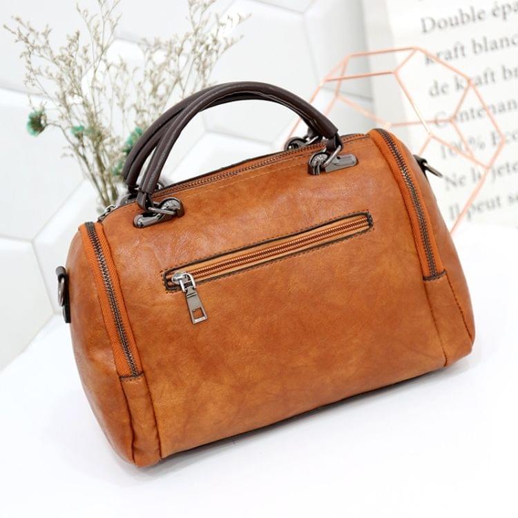 PU Leather Shoulder Bag Ladies Handbag Messenger Bag with Plush Ball
