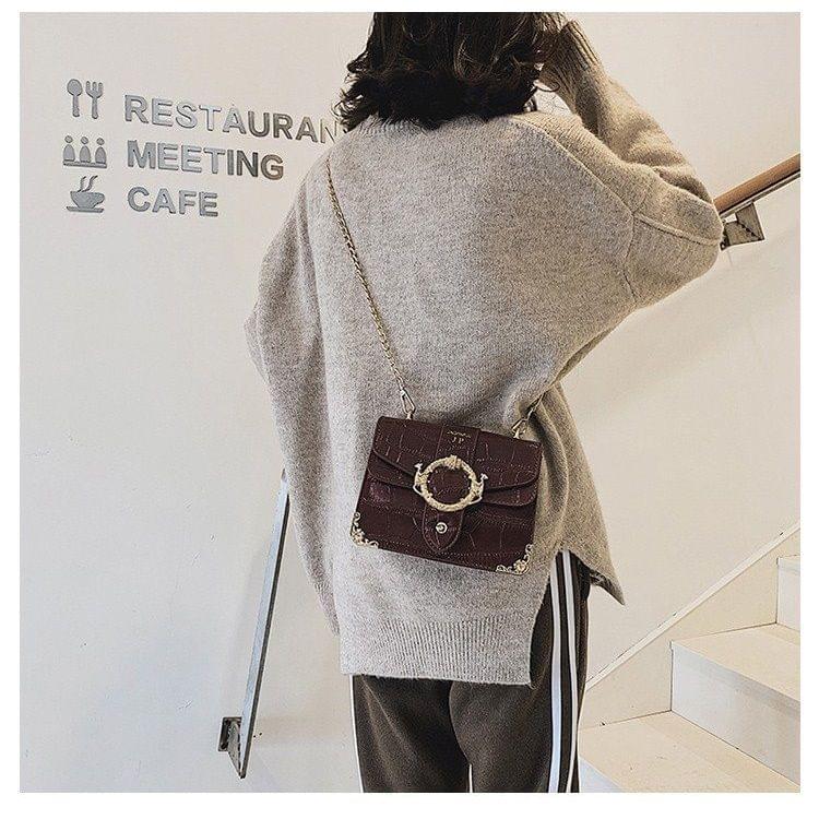 Casual PU Shoulder Bag Ladies Handbag Messenger Bag (Coffee)