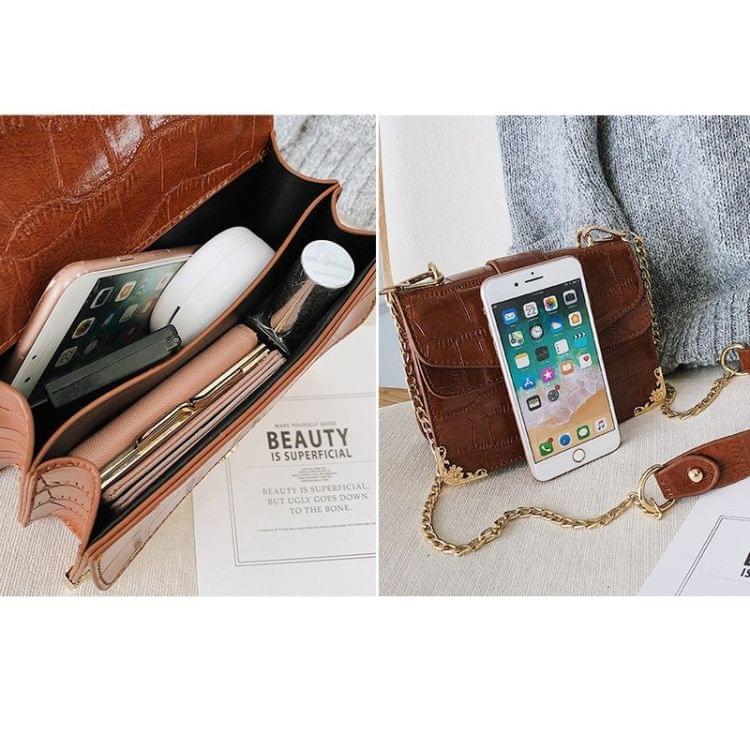 Casual PU Shoulder Bag Ladies Handbag Messenger Bag (Coffee)
