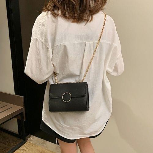 Leisure Fashion PU Leather Slant Shoulder Bag(Black)