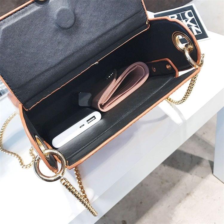 Leisure Fashion PU Leather Chain Slant Shoulder Bag (Black)