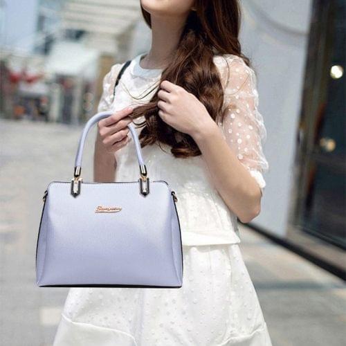 Casual PU Shoulder Bag Ladies Handbag Messenger Bag (Blue)
