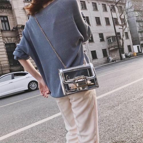 Leisure Fashion Shoulder Bag Messenger Bag Handbag (Silver)