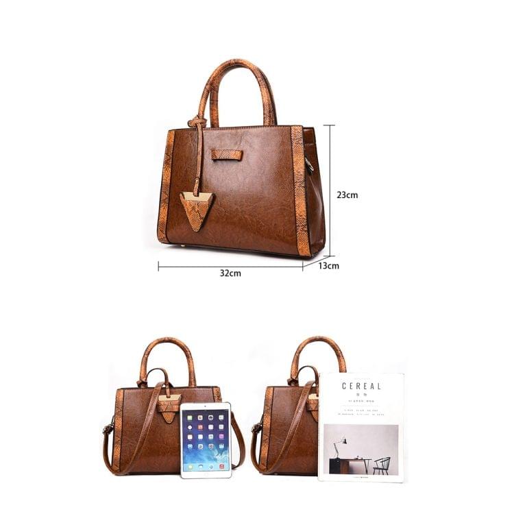 Casual PU Shoulder Bag Ladies Handbag Messenger Bag (Brown)