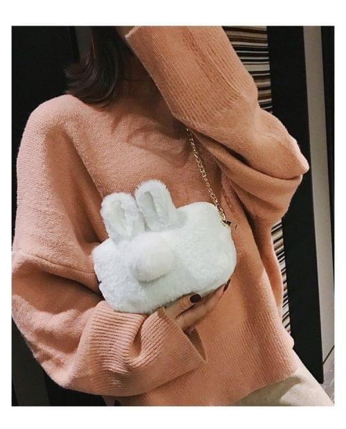 Plush Rabbit Bag Women Handbag Chain-strap Crossbody Bag