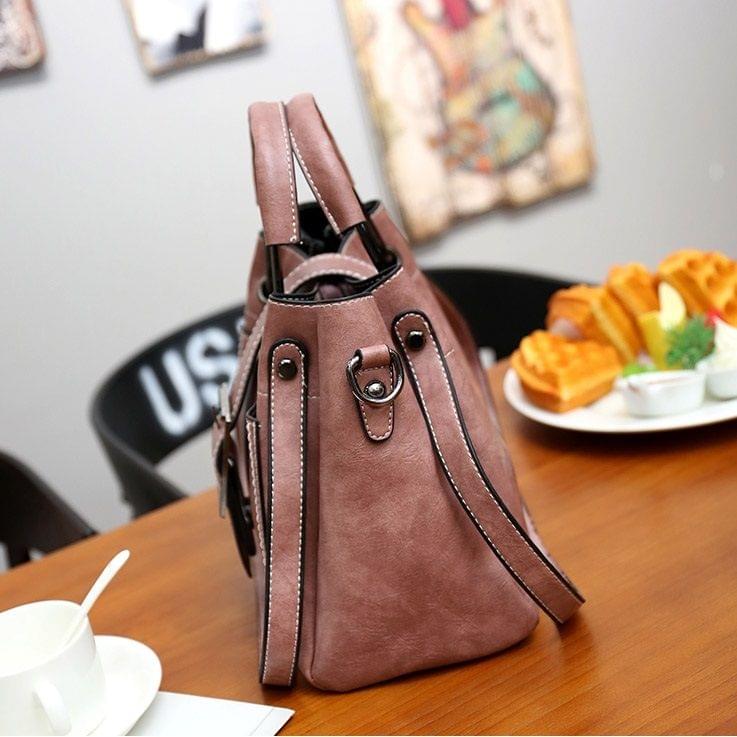 Casual PU Shoulder Bag Ladies Handbag Messenger Bag (Red)