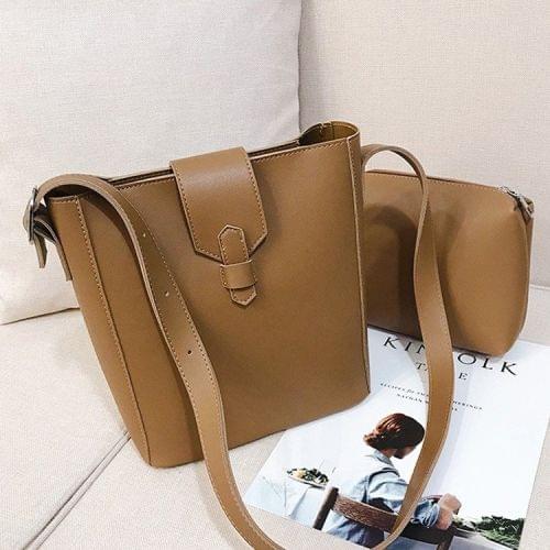 Leisure Fashion PU Leather Slant Shoulder Bag(Brown)