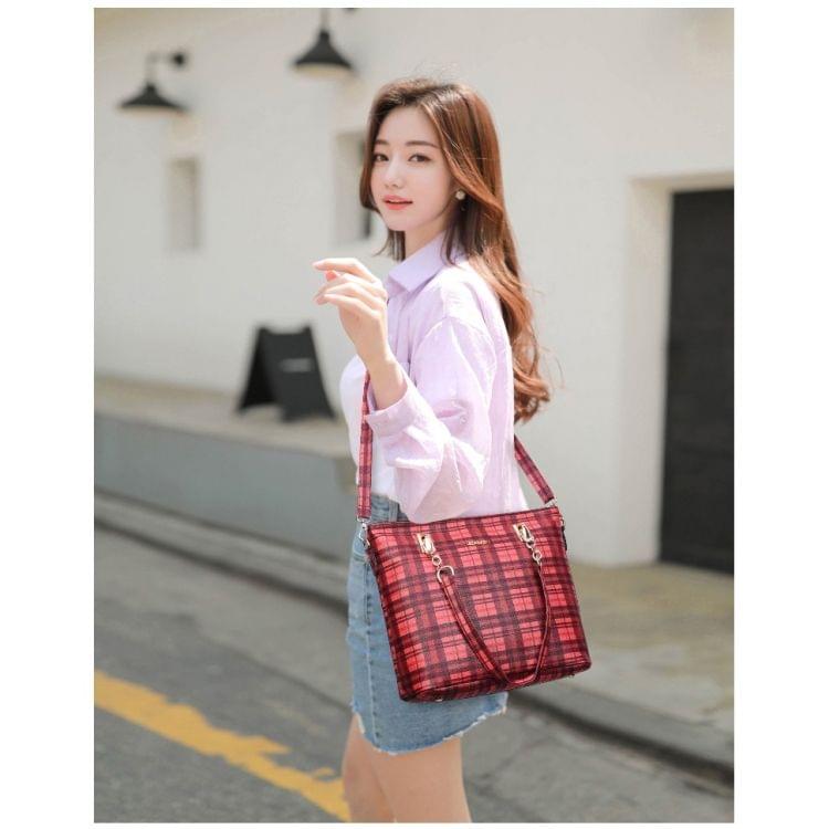 5 in 1 Lattice Pattern Shoulder Bag Ladies Handbag Messenger Bag Traveling bag