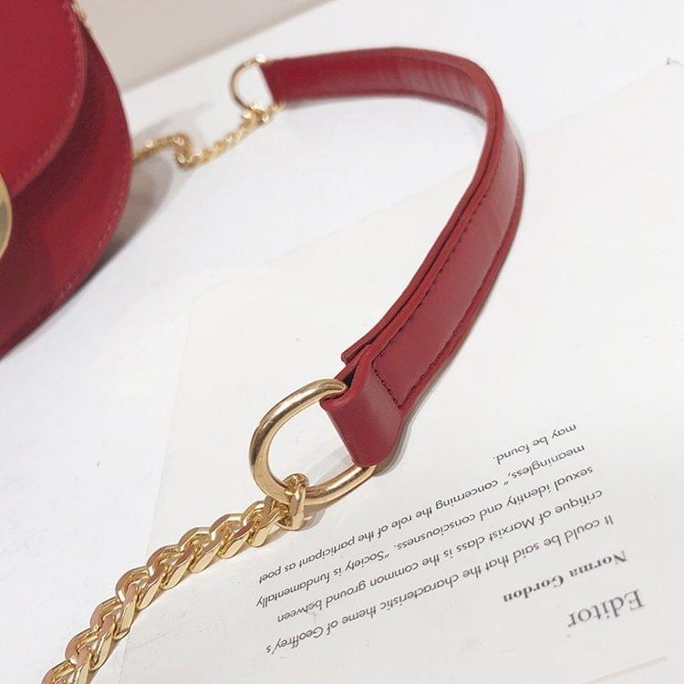 PU Leather Single Shoulder Bag Ladies Handbag Messenger Bag (Brown)