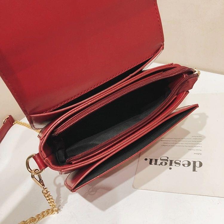 PU Leather Single Shoulder Bag Ladies Handbag Messenger Bag (Brown)