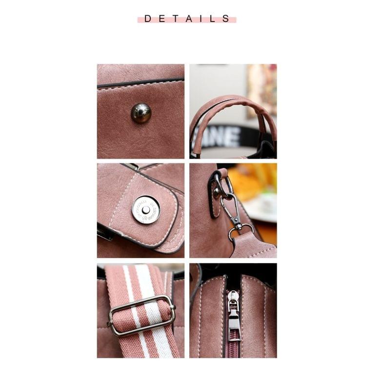 Casual PU Shoulder Bag Ladies Handbag Messenger Bag (Black)