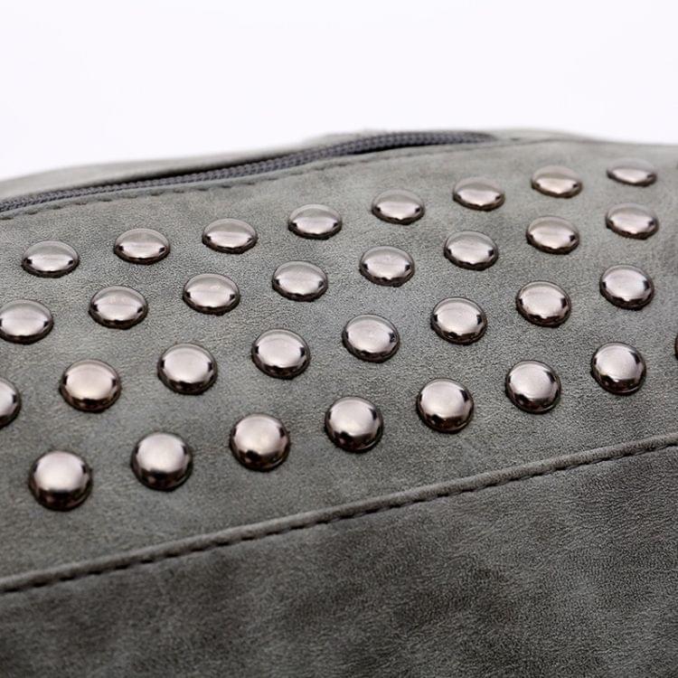 Big Capacity Rivet PU Leather Shoulder Bag Ladies Handbag Messenger Bag with Tassel