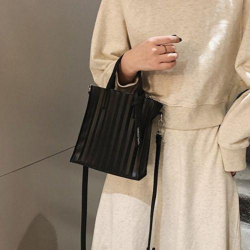 PU Leather Single Shoulder Bag Ladies Handbag Messenger Bag (Black)