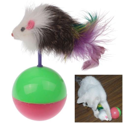 Cute Mouse Style Tumbler Pet Cat Toy, Random Color Delivery