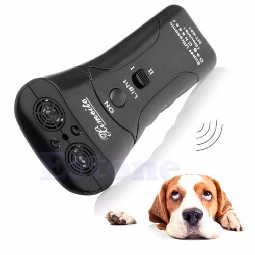 Ultrasonic Dog Chaser Stop Aggressive Animal Attacks Repeller Flashlight