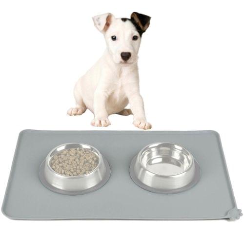 Environmental-friendly Silicone Waterproof Cats and Dogs Pet Bowl Mat, Random Color Delivery