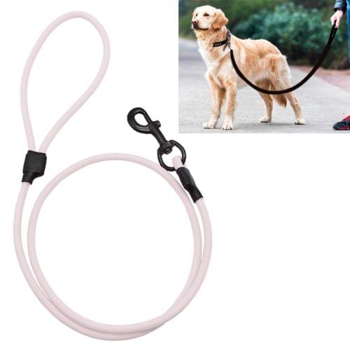 PVC Material Wear-resistant Waterproof Traction Belt Pet Dogs Traction Rope with Handle, Suitable For Medium and Large Dogs, Rope Length: 150 cm(White)