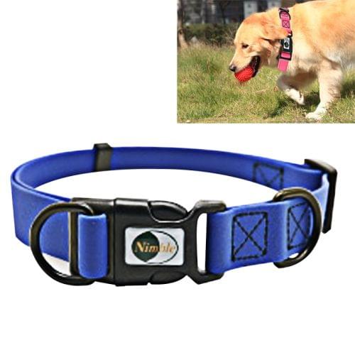 PVC Material Waterproof Adjustable Dual Loop Pet Dogs Collar, Suitable for Ferocious Dogs, Size: XS, Collar Size: 20-32 cm (Blue)