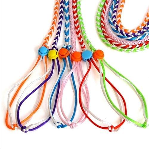Pet Multicolor Hand Made Weaving Hamster Dual Purpose Traction Rope for Small Pets, Length: 1.4m, Random Color Delivery