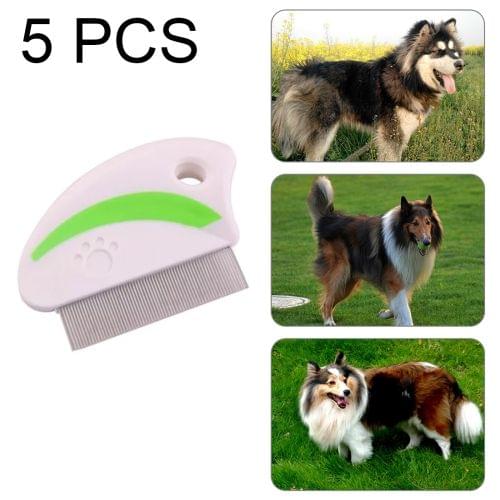 5 PCS Stainless Steel Needle Combs Pet Fleas Removal Beauty Supplies, Random Color Delivery