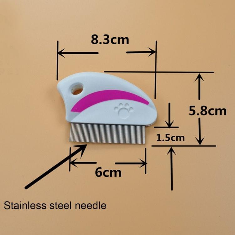 5 PCS Stainless Steel Needle Combs Pet Fleas Removal Beauty Supplies, Random Color Delivery
