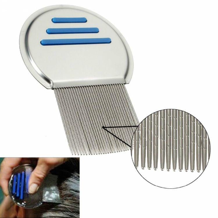Pet Comb Dog Flea Cleaning Comb Stainless Steel Threaded Needle Comb Removal Beauty Products(Blue)
