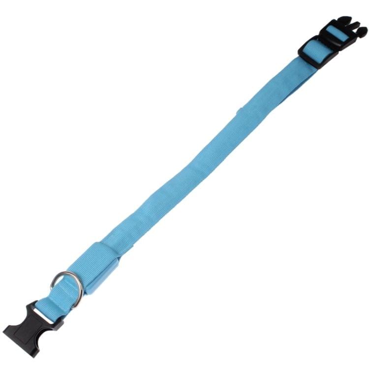 Adjustable 3-Mode LED Flashing Dog Collar, Size: L(Blue)