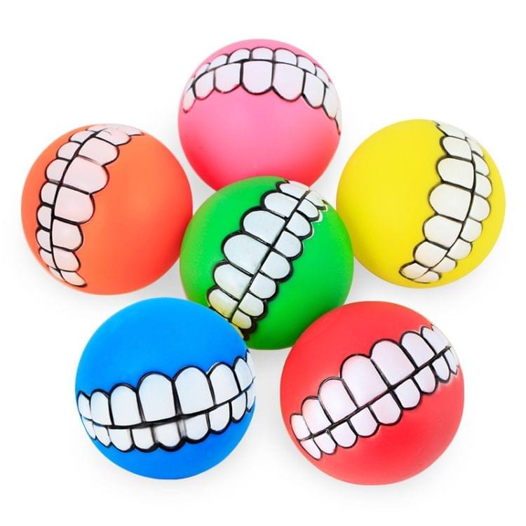 2 PCS Teeth Sounding Bite Dog Toy Pet Supplies, Size:9.0cm(Color Random)