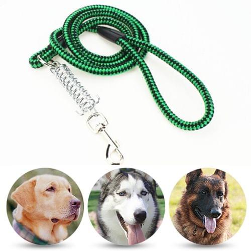 Pet Dogs PP Cruciferae Cushion Round Rope Nylon Neoprene Padding Pets Traction Lead Leash, Size: 1.2*120cm(Green)