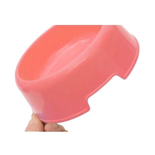 Dog Cat Light Candy Color Plastic Material Single Pets Bowls(Magenta)