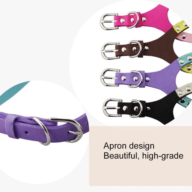 Microfiber Glasses Style Breathable Dog Chest  Strap, Size: L (Yellow)