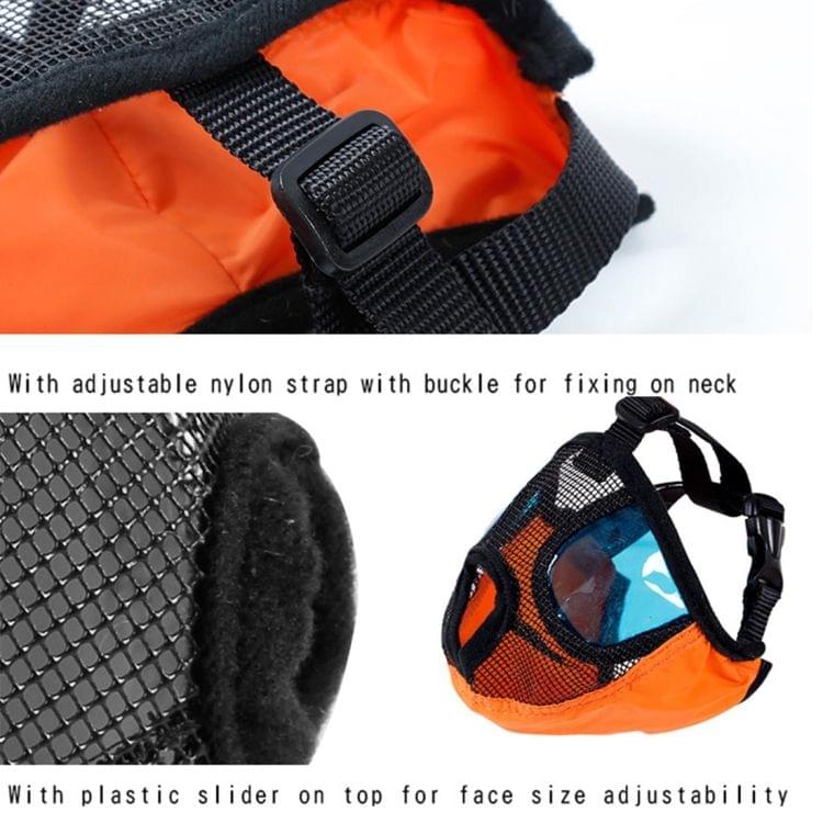 Adjustable Short Mouth Flat Nose Pet Dog Mouth Cover Muzzles Anti-biting Barking Comfortable Camouflage, L, Neck Size: 36-64cm(Grey)