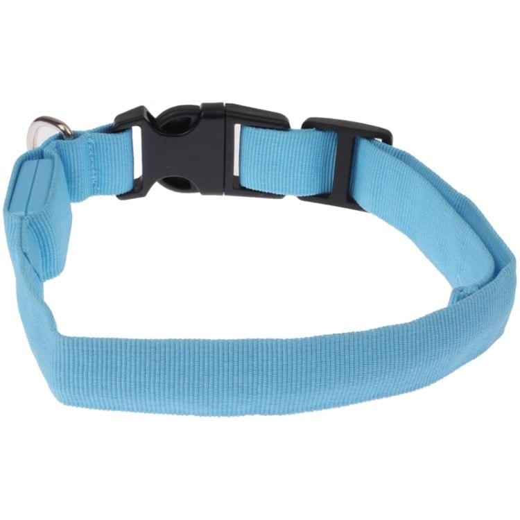 Adjustable 3-Mode LED Flashing Dog Collar, Size: XL(Blue)