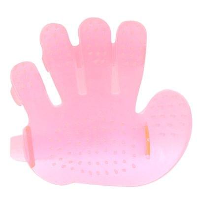 TPU Palm-shaped Pet a Bath Massage Brush(Pink)