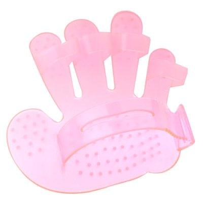 TPU Palm-shaped Pet a Bath Massage Brush(Pink)